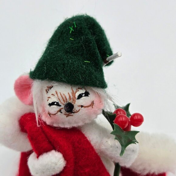 Annalee Christmas Mouse Ornament Santa Stocking Cap Hat 2007 Read - Picture 4 of 11